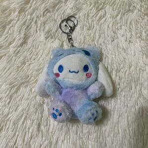 Cinnamoroll Sanrio Plush Bag Charm Keychain Blue Kawaii Cute Coquette